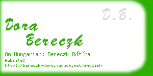 dora bereczk business card